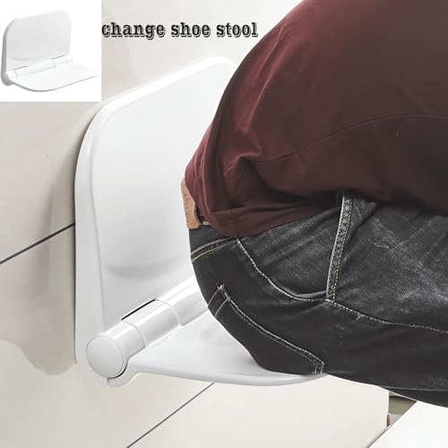 Double arc Fashion Style Foldable Shower Rack Wall Mounted Bathroom, Suitable for Elderly and Pregnant People's Showers and Shower Racks, Shoe Changing stools - size: Double arc fashion style