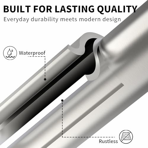 Adhesive Towel Holder for Bathroom Brushed Nickel No Drill Hand Towel Ring Stainless Steel and Zinc Alloy Self Adhesive Towel Hanger for Bath, Kitchen - color: Brushed Nickel