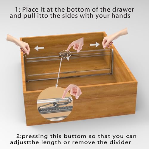 5 Pack 6" High Adjustable Drawer Dividers for Clothes,Expandable From 12-20" Clear Drawer Organizers, PC Plastic Separators for Dresser/Bedroom/Bathroom/Kitchen/Office Storage - size: 5 PCS-6IN-T1-Clear