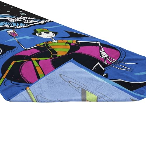 Jay Franco Disney Nightmare Before Christmas Bath Pool Beach Towel - Kids Super Soft & Absorbent 100% Cotton Towel with Jack Skellington, Measures 28 x 58 - color: Multi - Nightmare Before Christmas
