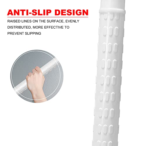 Handicap Grab Bars for Shower ，Elderly Wall Mount bathro Safety ， Handle Bath Grab Anti Slip Grip Heavy Duty （White11.8in） - size: 11.8*1.4in