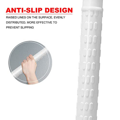 Handicap Grab Bars for Shower ，Elderly Wall Mount bathro Safety ， Handle Bath Grab Anti Slip Grip Heavy Duty （White11.8in） - size: 11.8*1.4in