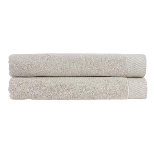 Christy Luxe 2 Piece Bath Sheets Set| French Gray | Luxe Heavyweight 100% Turkish Cotton | Ultra Soft | Super Absorbent | 730GSM - color: French Gray, size: 2 Bath Sheets