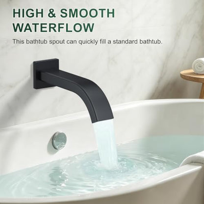 Rain Shower System with Rough-in Valve, Ceiling Mount Shower Faucet Set with 12" & 6" Dual Rain Shower Heads, 2-in-1 Handheld Shower, Tub Spout, 4-Function Complete Shower Fixture, Matte Black - color: Matte Black, size: Ceiling Mount-12"+6" head with Tub