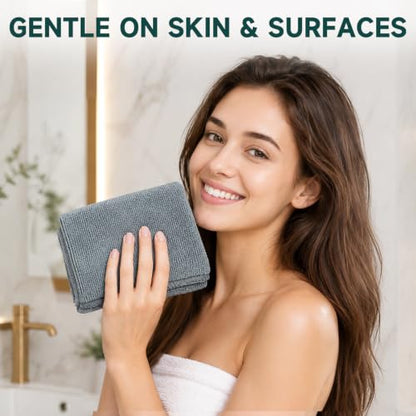 TEAWOO Grey Washcloths 15 Pack, Highly Absorbent & Quick Drying | Face Towels, Soft Bath Towels, Multi-Purpose Microfiber Wash Cloths for Bathroom, Hotel, Spa, Gym and Kitchen, 12x12 inches - size: 15Pack Grey