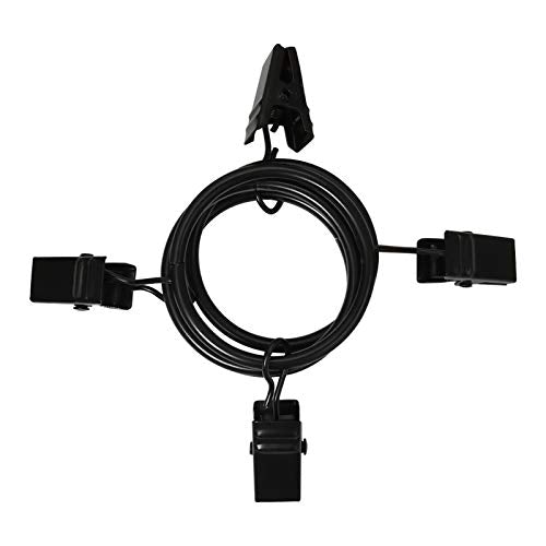40 Pack Curtain Rings with Clips, Drapery Clips with Rings, Drapes Rings 1.26 in Interior Diameter, Fits up to 1 in Curtain Rod, Black - color: Black, size: 1.26" I D 40 Pack