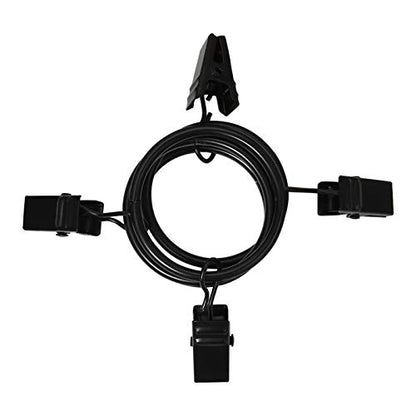 100 Pack Curtain Rings with Clips, Drapery Clips with Rings, Drapes Rings 1.26 in Interior Diameter, Fits up to 1 Inch Curtain Rod, Black - color: Black, size: 1.26" I D 100 Pack