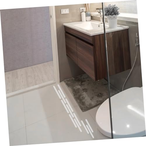VOSAREA 24pcs Slip Stickers for Bath Safety Transparent Non Slip Strips Adhesive for Bathtubs Showers Stairs and Floors Grip - size: 24 pcs