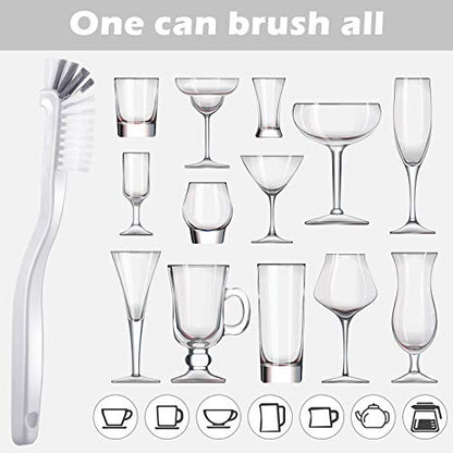 Patelai 5 Pcs Vegetable Scrubber Brush, 90 Degree Angle Fruit Cleaning Brush with PET Bristles, Multi Use Cleaning Tools for Fruits Vegetables Sink Tile Grout Window Track Corners