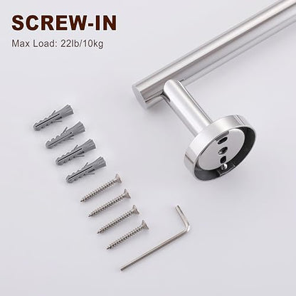 SEIDO 9 Inch Polished Chrome Towel Bar for Bathroom & Kitchen, Space-Saving Small Hand Towel Bar w/ 6.7" Usable, 304 Stainless Steel Chrome Towel Rack Holder Wall Mount, No-Assembly & All Hardware - color: Polished Chrome, size: 9 Inch