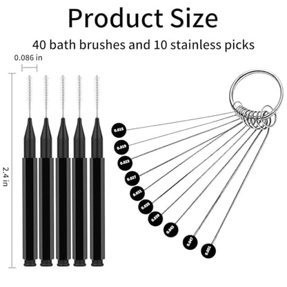 Shower Head Cleaner Tool, Shower Head Cleaning Brushes Small Hole, Shower Head Cleaner Picks Anti-Clogging Nozzle Little Gaps with Storage Boxes for Household Bathroom, 50 PCS
