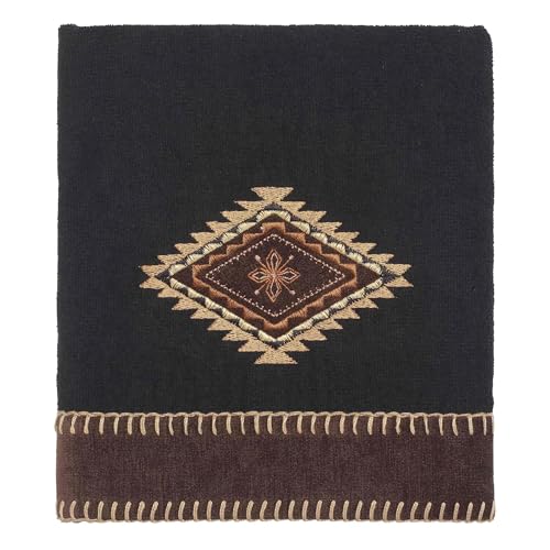 Avanti Linens 17722BLK Mojave Hand Towel, Black, 28.00" x 16.00" - color: Black, size: Hand Towel