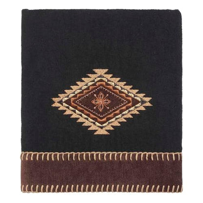 Avanti Linens 17722BLK Mojave Hand Towel, Black, 28.00" x 16.00" - color: Black, size: Hand Towel