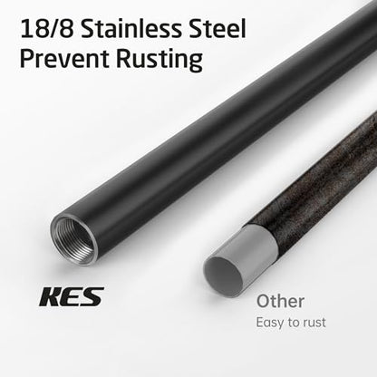 KES Toilet Paper Holder Stand with Weighted Base, Matte Black, 29.5" H | SUS304 Stainless Steel, Rustproof, Anti-Slip Pads, Fits Most Household Rolls, Easy Assembly, Bathroom, Modern Design - color: Matte Black