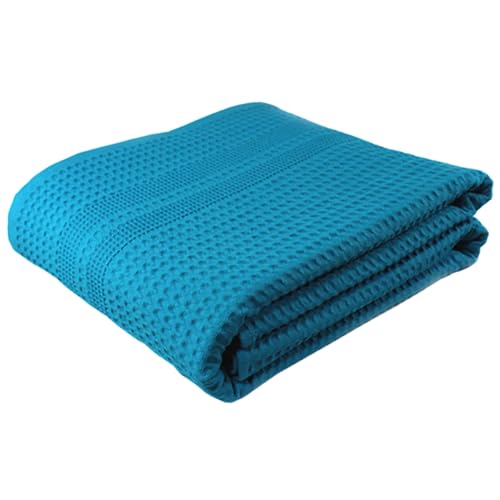 GILDEN TREE Waffle Bath Sheet Large Bath Towels Quick Dry Thin Body Towels, 40x80 Oversized Bath Towels for Adults, Classic Style (Aqua) - color: Aqua, size: Bath Sheet