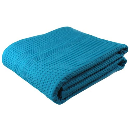 GILDEN TREE Waffle Bath Sheet Large Bath Towels Quick Dry Thin Body Towels, 40x80 Oversized Bath Towels for Adults, Classic Style (Aqua) - color: Aqua, size: Bath Sheet