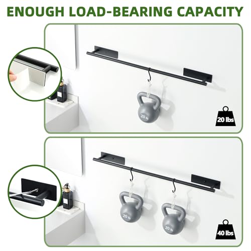 Alise Towel Bars for Bathroom,32'' Towel Holder Towel Racks for Bathroom Wall,SUS304 Stainless Steel Hand Towel Holder Wall Mount By Self-Adhesive or Drilling,Matte Black Towel Hanger for Bathroom - size: 32 Inch