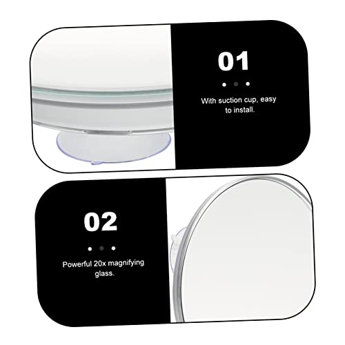 1pc Suction Cup Makeup Mirror Magnification Led Lighted Magnifying Mirror for Home Travel