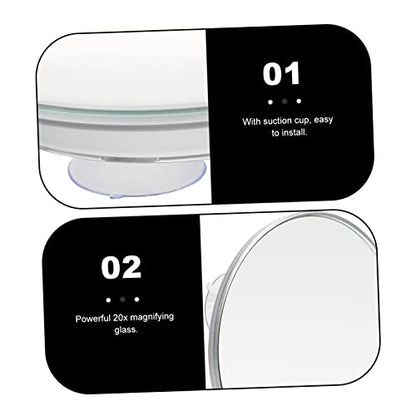 1pc Suction Cup Makeup Mirror Magnification Led Lighted Magnifying Mirror for Home Travel