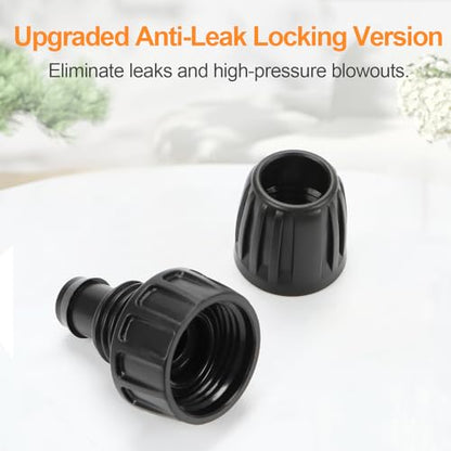 Universal 3/4 Inch Female Pipe Thread to 1/2 Inch Drip Irrigation Tubing Adapter, 6 Pack 1/2 In. Barbed Drip Line x 3/4 In. Faucet PVC Adapter Connect 3/4" FHT Garden Faucet Hose Bibb - size: 1/2" to 3/4" Adapter 6 Pcs