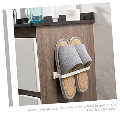 VALICLUD 2pcs Wall-Mounted Sliding Storage Rack Over Door Towel Rack Modern Bathroom Towel Holder Material Space-Saving White