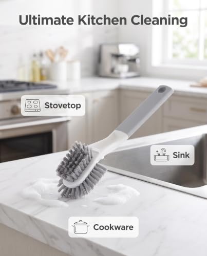 3 Pack Scrub Brushes, Multi-Purpose Cleaning Brush Set for Household Use | Brush with medium firm bristles, grout cleaning brush ,kitchen scrub brush, tile scrub brush ,scrub brush showe