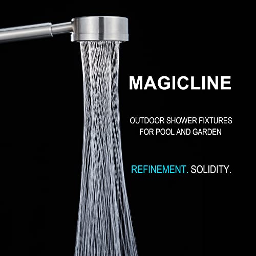 Shower Faucet -Shower System，Shower Faucets Sets Complete - Outdoor Shower Kit/Outdoor Shower Enclosure/Outdoor Shower Fixtures W/ SS304 Shower Head with Handheld High Pressure, Brushed Nickel - color: Brushed Nickel-2F