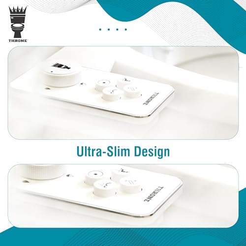 Throne Bidet Attachment for Toilet Seat USA Patented Easy Install (White) | Non-Electric Self Cleaning Cold Water Sprayer Double Nozzle (Frontal & Rear Wash) Bathroom Bidet Toilet Seat Attachment - color: White/White
