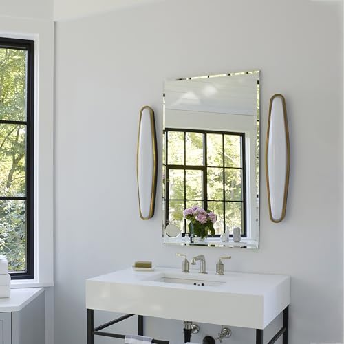 Single Door Multi-Purpose Plastic Bathroom Medicine Cabinet with Mirror, Surface or Recessed Mount, Vanity Cabinet with 2 Plastic Adjustable Shelves, White
