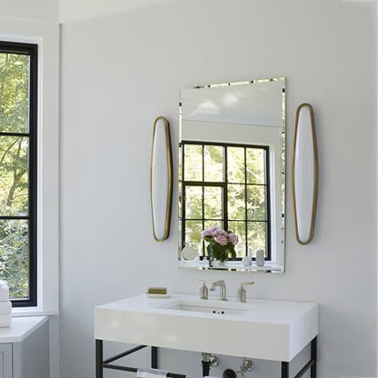 Single Door Multi-Purpose Plastic Bathroom Medicine Cabinet with Mirror, Surface or Recessed Mount, Vanity Cabinet with 2 Plastic Adjustable Shelves, White