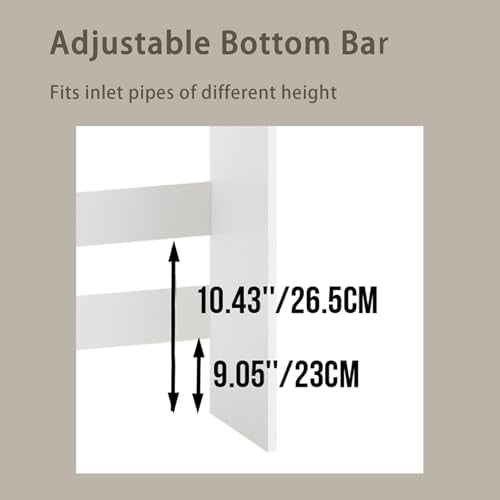 Over the Toilet Storage Cabinet with Double Doors, White Bathroom Storage Cabinets Above Toilet with Adjustable Shelf, Slim Narrow Toilet Rack for Bathroom, White (Engineered Wood)