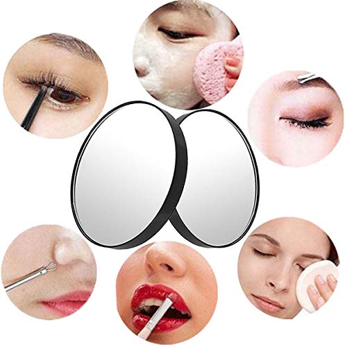 TTSAM 10X Magnifying Makeup Mirror, Round Mirror 2 Suction Cups Facial Makeup Cosmetic Absorption Shaving Home Makeup Travel Essential(Diameter 3.46 inches) - size: 3.5"L x 3.5"W