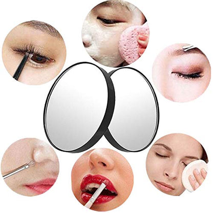 TTSAM 10X Magnifying Makeup Mirror, Round Mirror 2 Suction Cups Facial Makeup Cosmetic Absorption Shaving Home Makeup Travel Essential(Diameter 3.46 inches) - size: 3.5"L x 3.5"W