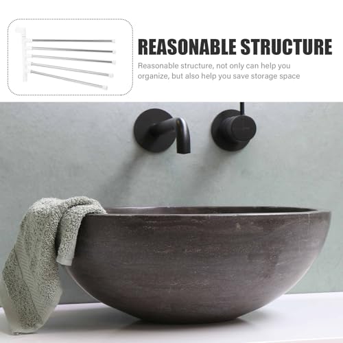 Rotatable Stainless Steel Towel Rack Wall Mount Holder Space-Saving Storage Shelf for Bathroom with Stylish Design