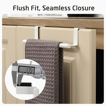 KES Over Cabinet Door Towel Bar Fit 1" Thick, Kitchen Towel Holder, White | Anti-Wobble Stable Fit, Scratchproof, Kitchen Towel Rack for Dish Hand Towels, Cabinet Towel Holder, 2 Pack, KTH500S26-WH-P2 - color: White