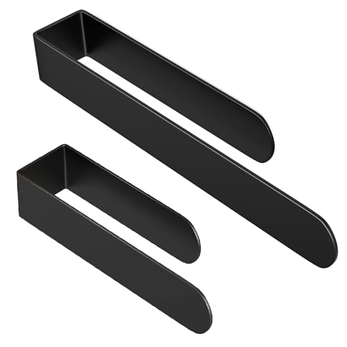 HUFEEOH Adhesive Hand Towel Holder, 8 Inch Sticky Towel and 14 Inch Bar Towel Holder Wall Mounted, Stainless Steel Kitchen Towel Holder Hand Towel Rack for Bahtroom Hotel RV Kitchen (Black 8"&14”) - color: Black, size: 2PC (8 Inch + 14 Inch)