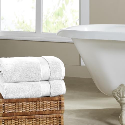 Modern Threads Luxury 6-Piece Quick-Dry Towel Set – Plush & Ultra-Absorbent for Spa-Like Experience, White - color: White