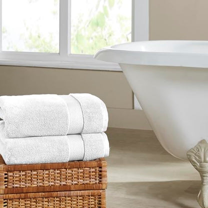 Modern Threads Luxury 6-Piece Quick-Dry Towel Set – Plush & Ultra-Absorbent for Spa-Like Experience, White - color: White