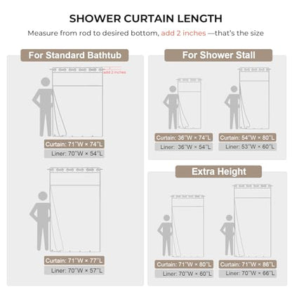 River Dream Linen Textured No Hooks Shower Curtain with Liner,Linen,36x74 | Stall,Mesh Top Window,with Snap-in Liner,Heavy Duty Fabric,Quick Dry,Bottom Magnets,Water-Repellent,Washable,Bathroom Set - color: Linen, size: 36"W x 74"L (Pack of 1)