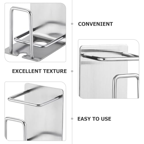 LIFKOME Wall Mounted Toothbrush Holder and Toothpaste Holder 304 Stainless Steel Nail-Free Bathroom Organizer with Rinsing Cup for Home and Travel