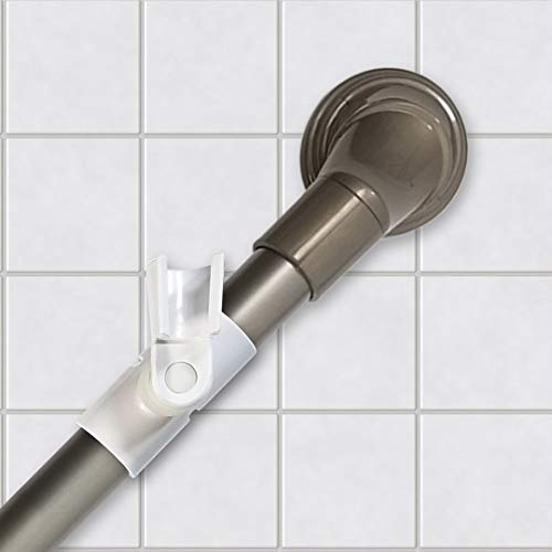 12 in MedGear Wall-Mount Bath Assisting Grab Bar, Satin Nickel & Includes Clip-On Shower Head Holder - color: Satin Nickel