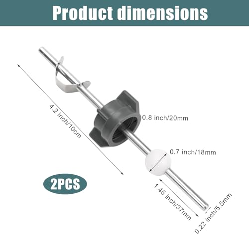 2pcs Bathroom Sink Stopper Replacement, Lavatory Pop up Center Piece Assembly with Pivot Rod Compatible with Price Pfister & Other Popular Brands for Models PS2673 PS469 PSB327 (Gray)