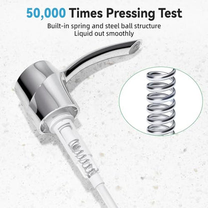 Kitchen Sink Soap Dispenser Chrome, Lotion Dispenser, ABS Dispenser Built-in Pump Head with 17 oz PET Bottle, Refill from Top - color: Chrome, style: 17oz Bottle