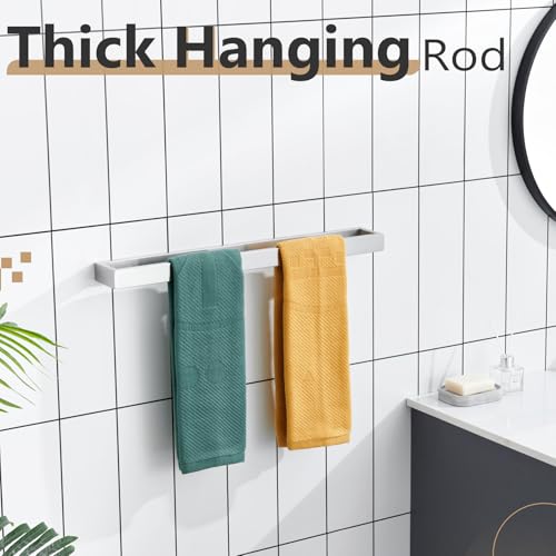 KOKOSIRI Towel Bar Brushed Nickel Bath Towel Hanger Holder 20-Inch Kitchen Rack Stainless Steel for Bathroom Hardware Wall Mount, 1 Pack B4008BR-L20 - color: Brushed Nickel, size: 20-Inch