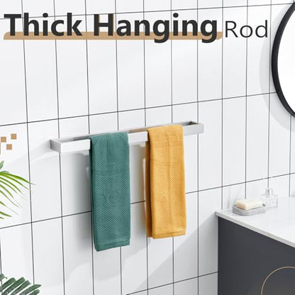KOKOSIRI Towel Bar Brushed Nickel Bath Towel Hanger Holder 20-Inch Kitchen Rack Stainless Steel for Bathroom Hardware Wall Mount, 1 Pack B4008BR-L20 - color: Brushed Nickel, size: 20-Inch