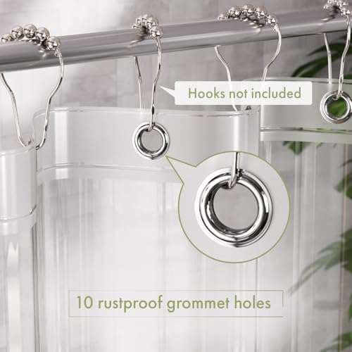 AmazerBath Shower Curtain Liner Small, 60x72 Clear Camper Shower Curtain, Waterproof Plastic Shower Liner, Lightweight PEVA Shower Curtain for Bathroom with 3 Magnets and 10 Rustproof Metal Grommets - color: Clear, size: 60"W x 72"L (Pack of 1)