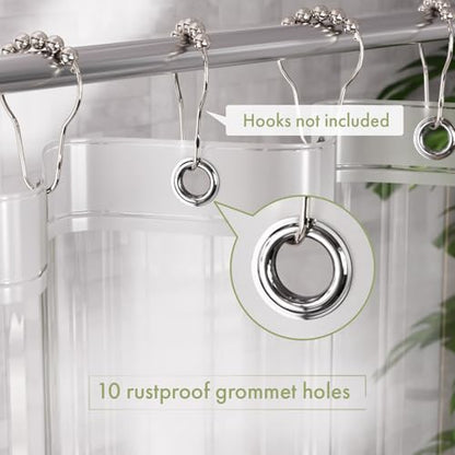 AmazerBath Shower Curtain Liner Small, 60x72 Clear Camper Shower Curtain, Waterproof Plastic Shower Liner, Lightweight PEVA Shower Curtain for Bathroom with 3 Magnets and 10 Rustproof Metal Grommets - color: Clear, size: 60"W x 72"L (Pack of 1)
