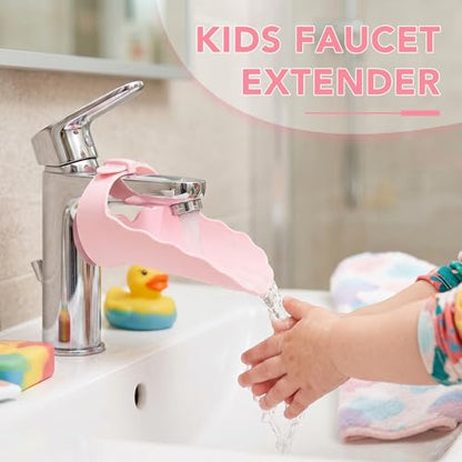 Faucet Extender for Kitchen Sink and Bathtub, Universal PP Kids Hand Wash Faucet Extension Easy Install Toddler Bathroom Accessory (Pink) - color: Pink