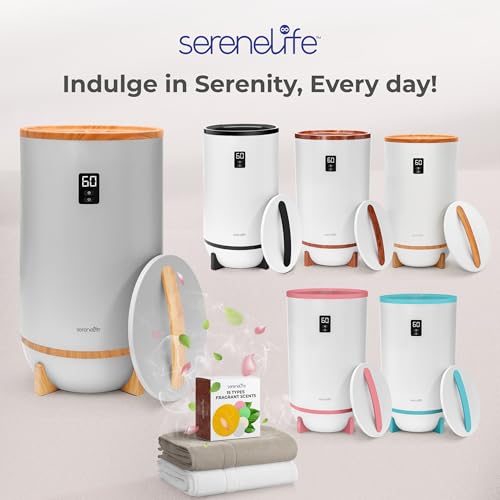 SereneLife Towel Warmers Bucket, with Customized Fragrance for Spa and Bathroom, Luxury Towel Heater Gifts for Him & Her, Auto Shut off, Fits 2 large Towels, Blankets, Bathrobes, PJ's (Grey) - color: Gray