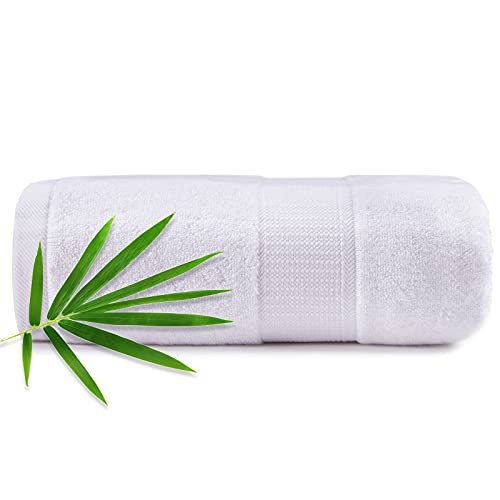 Large Bath Towels for Body, Sensitive,for Adult Kids Baby Luxury Hotel Spa Gym Super Soft Highly Absorbent Bathroom Towels 30" x 54",1 Pack White